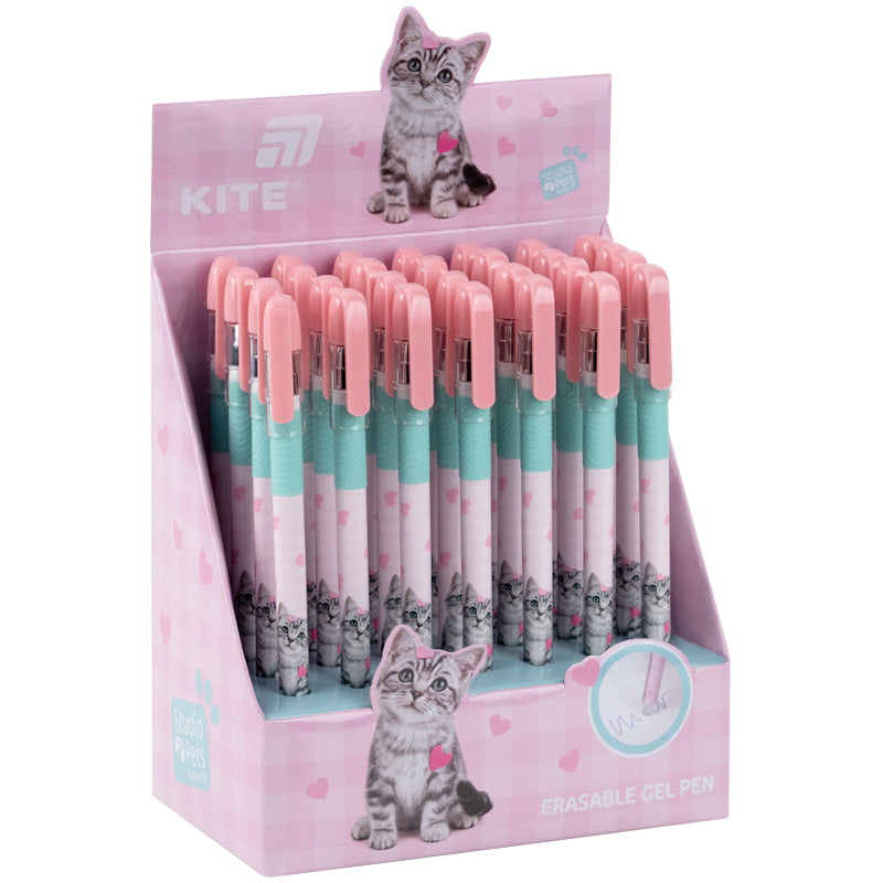 Długopis żelowy wymazywalny Kite Studio Pets SP26-068, niebieski