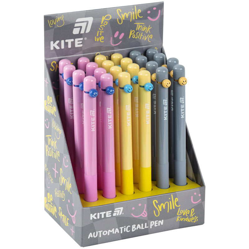 Długopis kulkowy automatyczny Kite Smile K26-034, niebieski