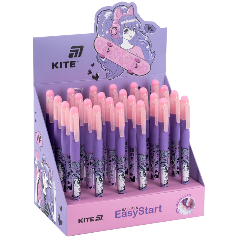 Ручка кулькова Kite EasyStart Anime Dream K26-099-1, синя