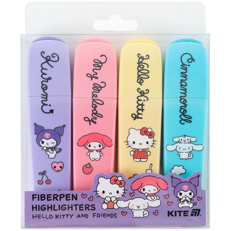 Zakreślacz Kite Hello Kitty and friends HK26-444, zestaw, 4 szt