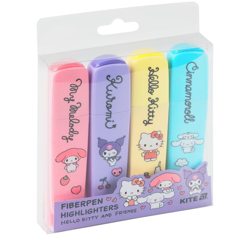 Zakreślacz Kite Hello Kitty and friends HK26-444, zestaw, 4 szt