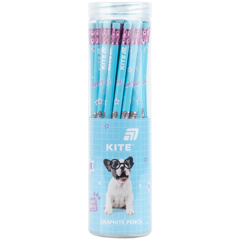 Ołówek grafitowy z gumką Kite Studio Pets SP26-056