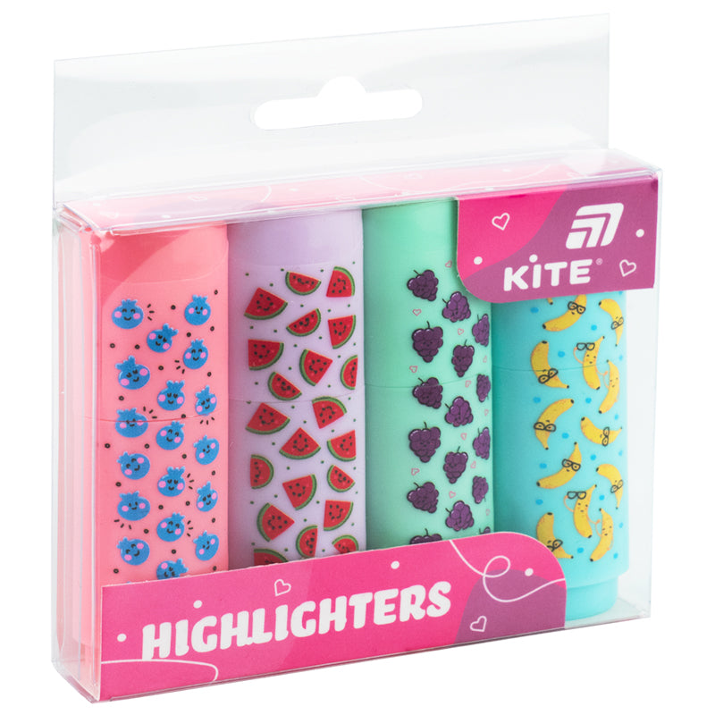 Marker Highlighter Kite K26-445-2, zestaw 4 sztuk, pastelowy