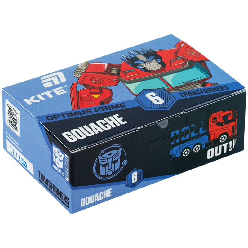 Гуаш Kite Transformers TF26-062, 6 кольорів