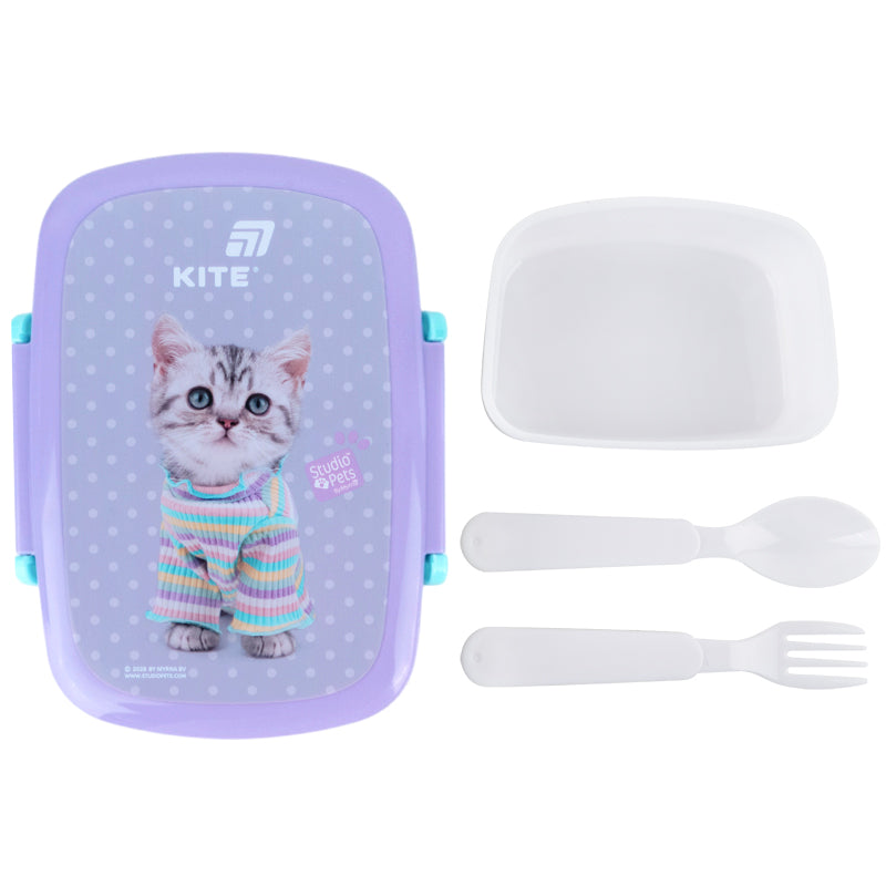 Śniadaniówka z widelcem i łyżką, Kite Studio Pets,  K26-163-2, 750 ml