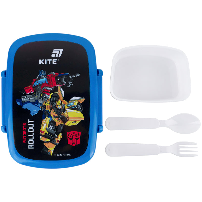 Śniadaniówka z widelcem i łyżką, Kite Transformers, TF26-163, 750 ml