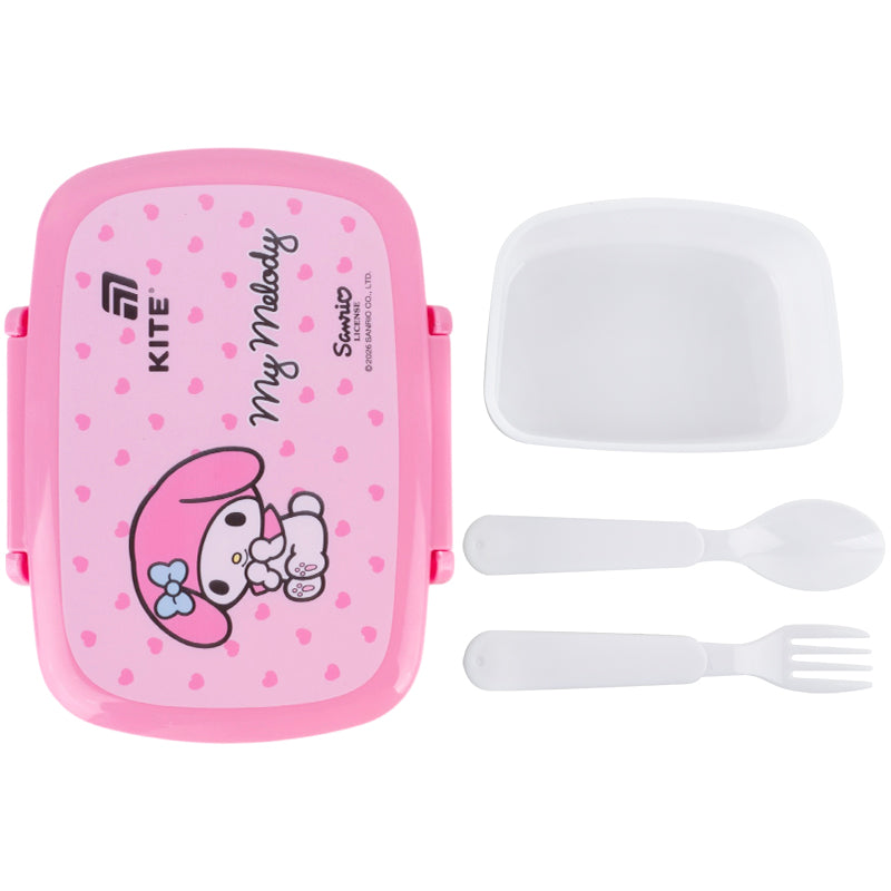 Śniadaniówka z widelcem i łyżką, Kite My Melody,  HK26-163-3, 750 ml