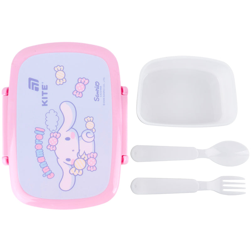 Śniadaniówka z widelcem i łyżką, Kite Cinnamoroll,  K26-163-2, 750 ml