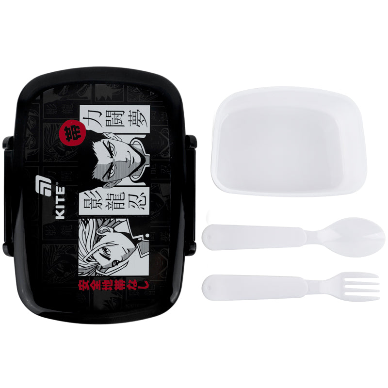Śniadaniówka z widelcem i łyżką, Kite Tokyo, K26-163-1, 750 ml