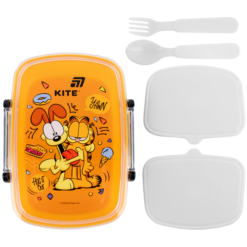 Śniadaniówka z wyposażeniem,Kite Garfield,  GF26-1811, 750 ml