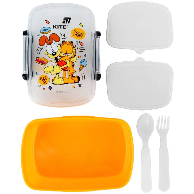 Śniadaniówka z wyposażeniem,Kite Garfield,  GF26-1811, 750 ml