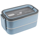 Śniadaniówka podwójnа z sztućcami Kite K26-183-3, 1400 ml, niebieskі