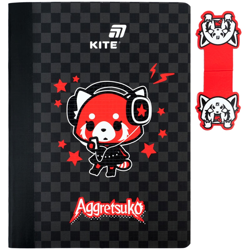 Notatnik i magnetyczne  zakładka Kite Aggretsuko AR26-192, А5, 60 kartek, kratka