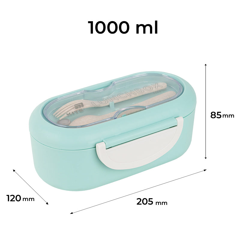 Śniadaniówka z przegródkami i sztućcami Kite K26-185-2, 1000 ml, minty