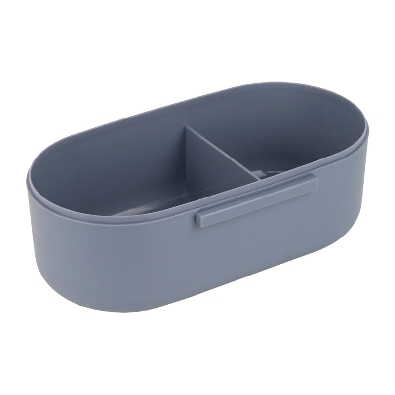 Śniadaniówka z przegródkami i sztućcami Kite K26-185-3, 1000 ml, szary