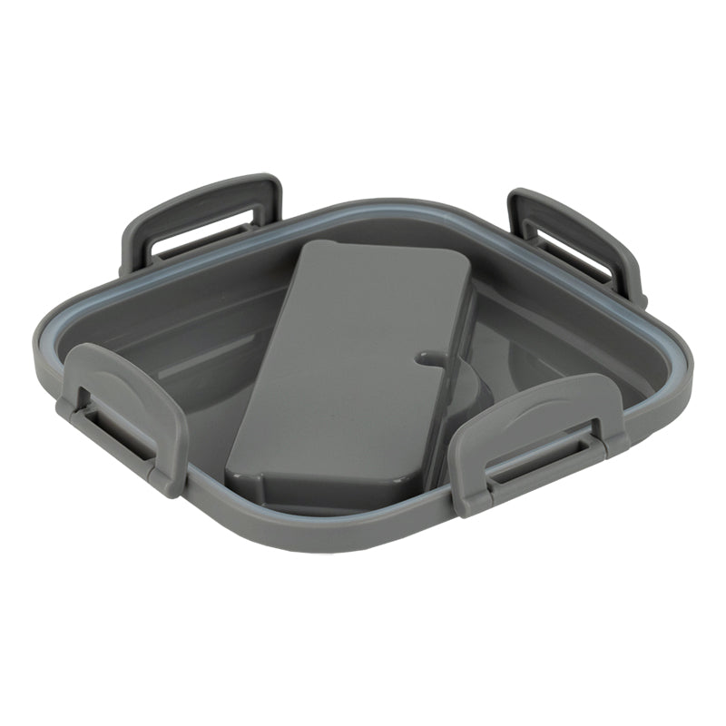 Śniadaniówka z przegródkami i sztućcami Kite K26-186-1, 1100 ml, szary