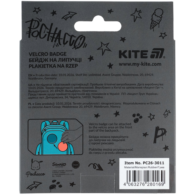 Plakietka na rzep Kite Pochacco PC26-3011