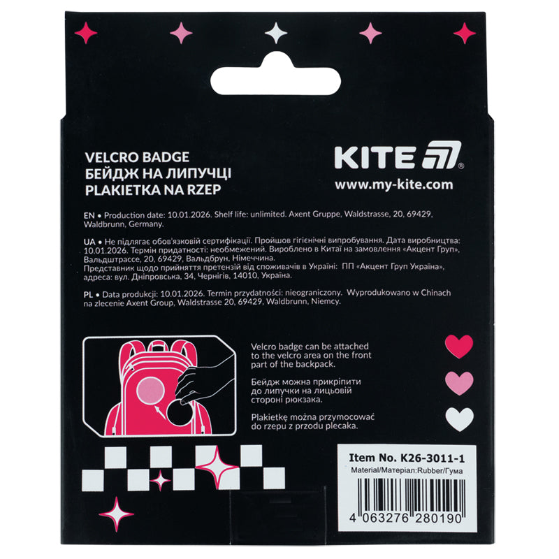 Plakietka na rzep Kite K26-3011-1