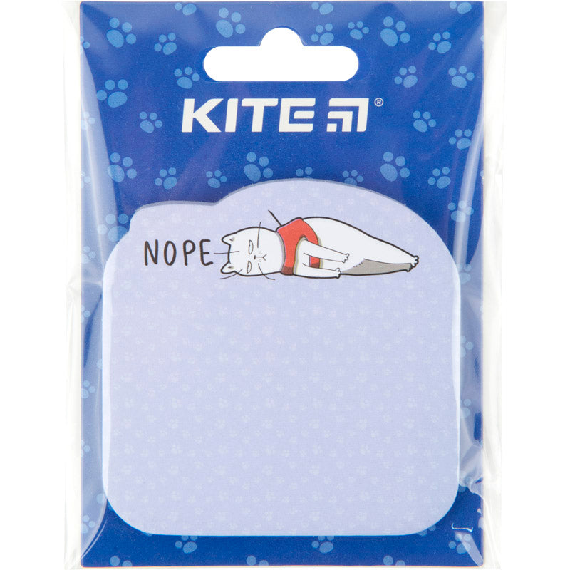 Блок паперу з клейким шаром Kite Nope cat K22-298-1, 70х70 мм, 50 аркушів