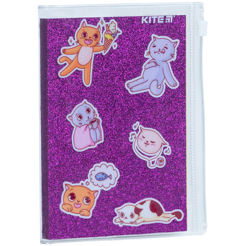 Notatnik Kite Purple cats K22-462-2 silikonowa oprawa , 80 kartek
