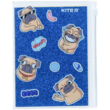 Блокнот Kite Blue dogs K22-462-4, 80 аркушів, клітинка, силіконова обкладинка