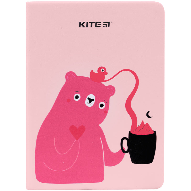 Notatnik Kite Pink Bear K22-464-1 twarda oprawa, В6, 96 kartek