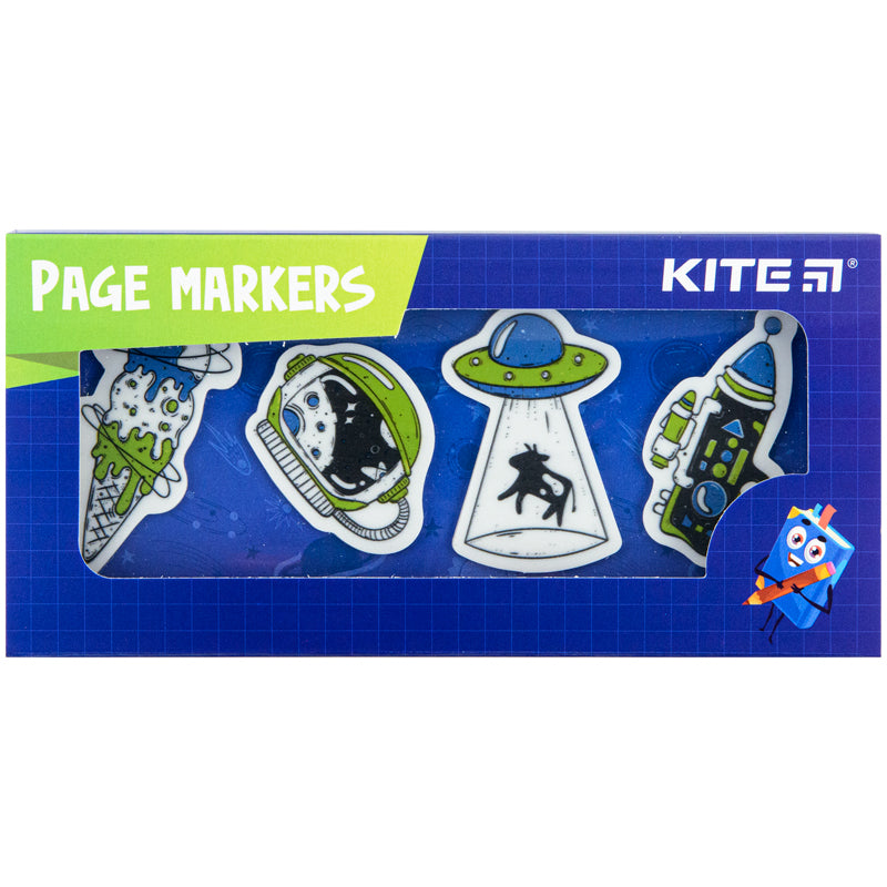 Zakładki indeksujące plastikowe Kite UFO K22-479-2, 4x20 szt., 35х50 mm