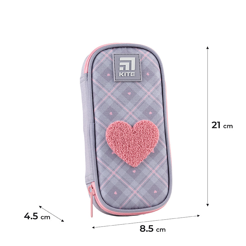 Piórnik saszetka Kite Fluffy Heart K24-662-13